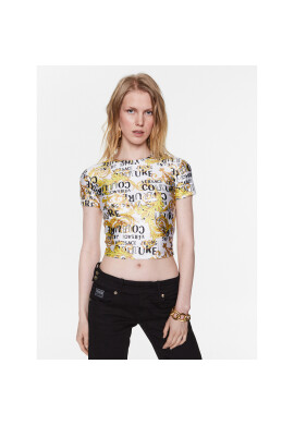 Versace Jeans Couture Тишърт 74HAH602 Бял Regular Fit - Pepit.bg