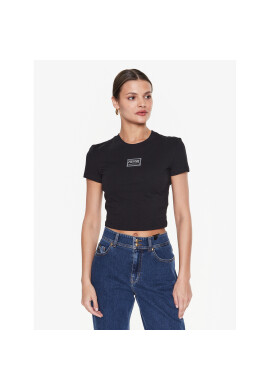 Versace Jeans Couture Тишърт 74HAH602 Черен Regular Fit - Pepit.bg