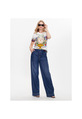 Versace Jeans Couture Тишърт 74HAH6A3 Бял Regular Fit - Pepit.bg