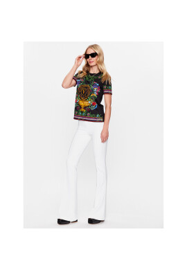 Versace Jeans Couture Тишърт 74HAH6A3 Черен Regular Fit - Pepit.bg