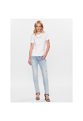 Versace Jeans Couture Тишърт 74HAHE05 Бял Regular Fit - Pepit.bg