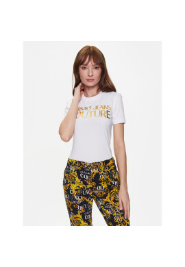 Versace Jeans Couture Тишърт 74HAHT01 Бял Regular Fit - Pepit.bg