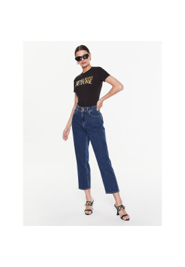 Versace Jeans Couture Тишърт 74HAHT01 Черен Regular Fit - Pepit.bg