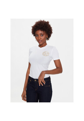 Versace Jeans Couture Тишърт 74HAHT06 Бял Regular Fit - Pepit.bg