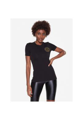 Versace Jeans Couture Тишърт 74HAHT06 Черен Regular Fit - Pepit.bg