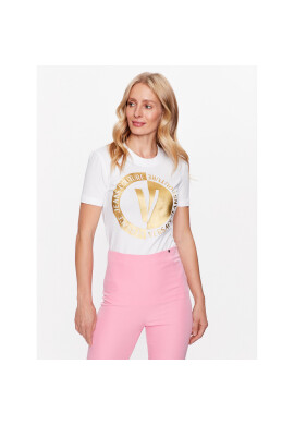 Versace Jeans Couture Тишърт 74HAHT10 Бял Regular Fit - Pepit.bg