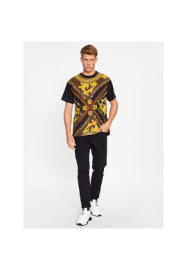 Versace Jeans Couture Тишърт 75GAH6RF Черен Regular Fit - Pepit.bg