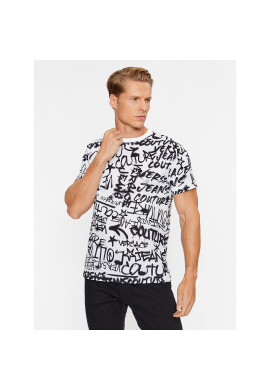 Versace Jeans Couture Тишърт 75GAH6S0 Бял Regular Fit - Pepit.bg