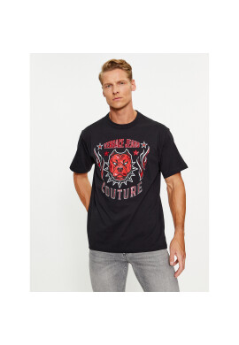 Versace Jeans Couture Тишърт 75GAHE04 Черен Regular Fit - Pepit.bg