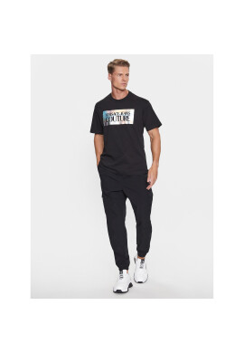 Versace Jeans Couture Тишърт 75GAHF04 Черен Regular Fit - Pepit.bg
