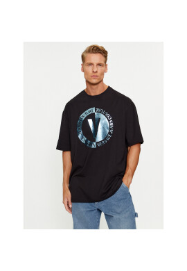 Versace Jeans Couture Тишърт 75GAHF05 Черен Oversize - Pepit.bg