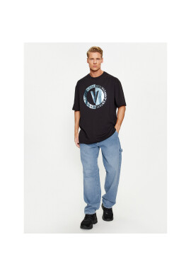 Versace Jeans Couture Тишърт 75GAHF05 Черен Oversize - Pepit.bg