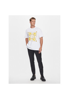 Versace Jeans Couture Тишърт 75GAHF07 Бял Regular Fit - Pepit.bg