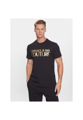 Versace Jeans Couture Тишърт 75GAHT01 Черен Regular Fit - Pepit.bg