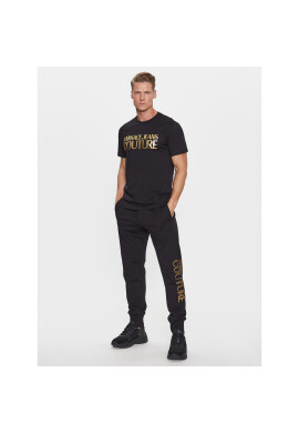 Versace Jeans Couture Тишърт 75GAHT01 Черен Regular Fit - Pepit.bg