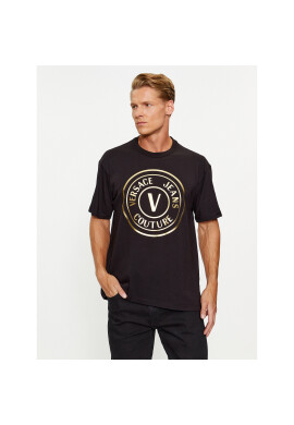 Versace Jeans Couture Тишърт 75GAHT05 Черен Regular Fit - Pepit.bg