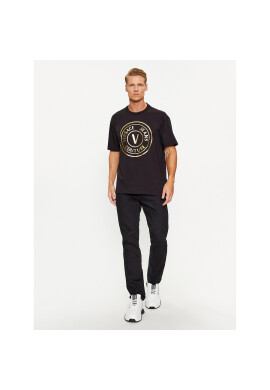 Versace Jeans Couture Тишърт 75GAHT05 Черен Regular Fit - Pepit.bg