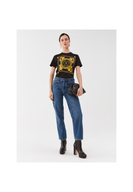 Versace Jeans Couture Тишърт 75HAHF07 Черен Regular Fit - Pepit.bg