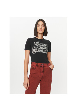 Versace Jeans Couture Тишърт 75HAHG02 Черен Regular Fit - Pepit.bg