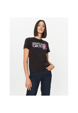 Versace Jeans Couture Тишърт 75HAHT20 Черен Regular Fit - Pepit.bg