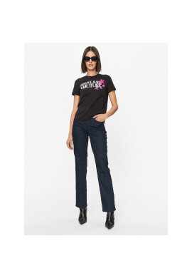 Versace Jeans Couture Тишърт 75HAHT20 Черен Regular Fit - Pepit.bg
