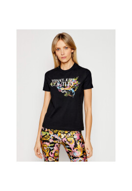 Versace Jeans Couture Тишърт B2HWA7KA Черен Regular Fit - Pepit.bg