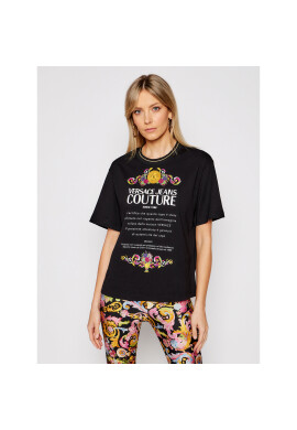 Versace Jeans Couture Тишърт B2HWA7TE Черен Regular Fit - Pepit.bg