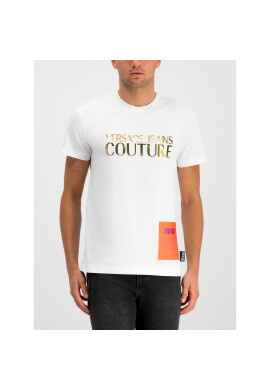 Versace Jeans Couture Тишърт B3GUB7M1 Бял Regular Fit - Pepit.bg
