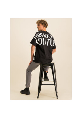Versace Jeans Couture Тишърт B3GVA7A0 Черен Regular Fit - Pepit.bg