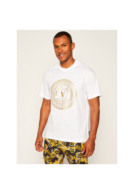 Versace Jeans Couture Тишърт B3GZA7TK Бял Regular Fit - Pepit.bg