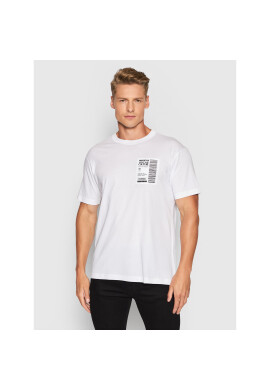 Versace Jeans Couture Тишърт Barcode Patch 71GAHT26 Бял Regular Fit - Pepit.bg