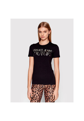 Versace Jeans Couture Тишърт Mirror 72HAHG01 Черен Regular Fit - Pepit.bg