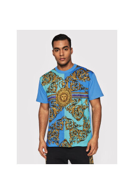 Versace Jeans Couture Тишърт Panel Garland 72GAH6RG Син Regular Fit - Pepit.bg