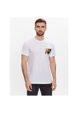 Versace Jeans Couture Тишърт Text Foil 74GAHG02 Бял Regular Fit - Pepit.bg