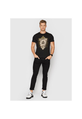 Versace Jeans Couture Тишърт Vemblem Leaf 71GAHF05 Черен Regular Fit - Pepit.bg