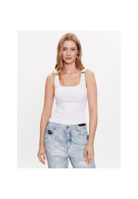 Versace Jeans Couture топ 74HAM619 Бял Regular Fit - Pepit.bg