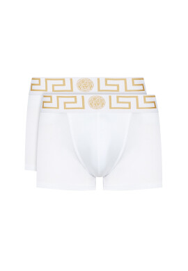 Versace Комплект 2 чифта боксерки Greca AU10181 Бял - Pepit.bg