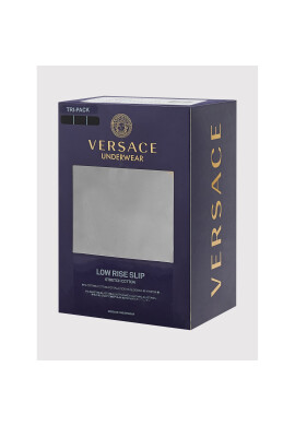 Versace Комплект 3 чифта слипове Greca AU10327 Черен - Pepit.bg