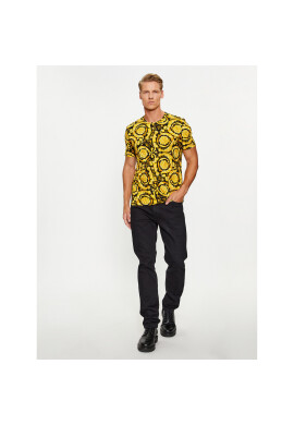 Versace Тишърт 1000959 Жълт Regular Fit - Pepit.bg