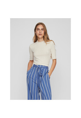 Vila Блуза 14088347 Бежов Slim Fit - Pepit.bg