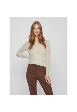Vila Блуза 14088387 Бежов Slim Fit - Pepit.bg