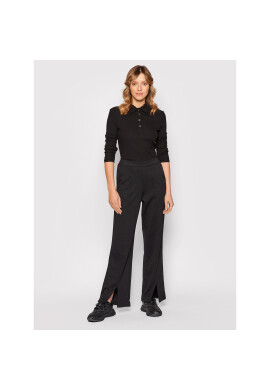 Vila Тениска с яка и копчета Lolia 14072988 Черен Slim Fit - Pepit.bg