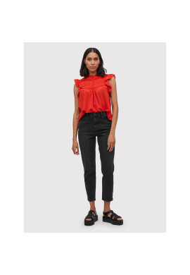 Vila Блуза Visia 14075227 Червен Loose Fit - Pepit.bg