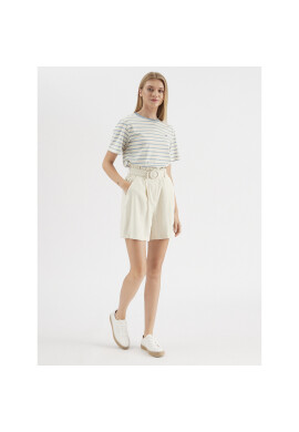 Vila Шорти от плат Ruby 14086379 Екрю Relaxed Fit - Pepit.bg