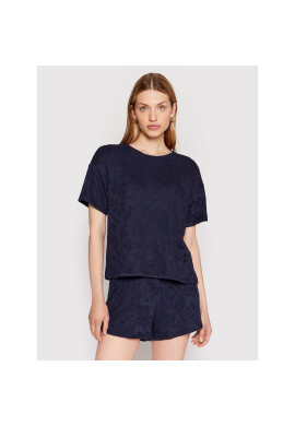 Vila Тишърт Blomst 14075207 Тъмносин Relaxed Fit - Pepit.bg