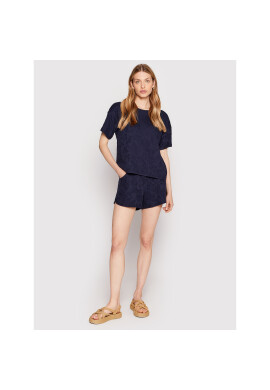 Vila Тишърт Blomst 14075207 Тъмносин Relaxed Fit - Pepit.bg