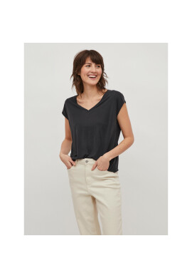 Vila Тишърт Modala 14074847 Черен Relaxed Fit - Pepit.bg