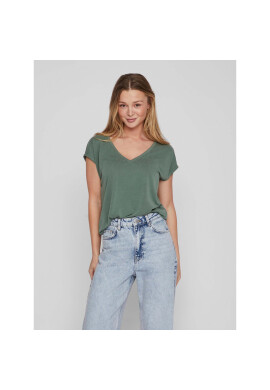 Vila Тишърт Modala 14074847 Зелен Relaxed Fit - Pepit.bg