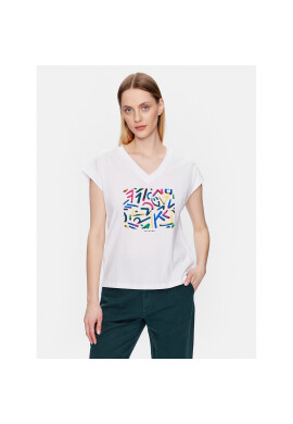 Volcano Тишърт T-Abstract L02156-S23 Бял Regular Fit - Pepit.bg