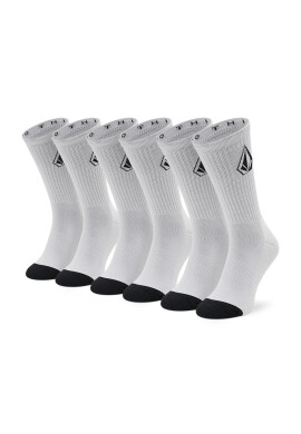 Volcom Комплект 3 чифта дълги чорапи мъжки Full Stone Sock D6302004 Бял - Pepit.bg